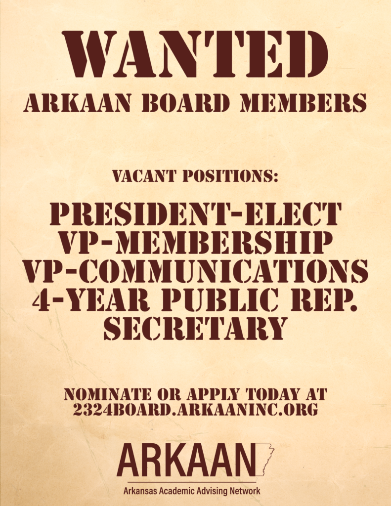 Western-Theme Poster:
Vacant Position:

President-Elect
VP-Membership
VP-Communications
4-Year Public Rep
Secretary
